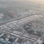 Newark Liberty International Airport, taken from Continental Flight 99 on a Boeing 777-200ER.